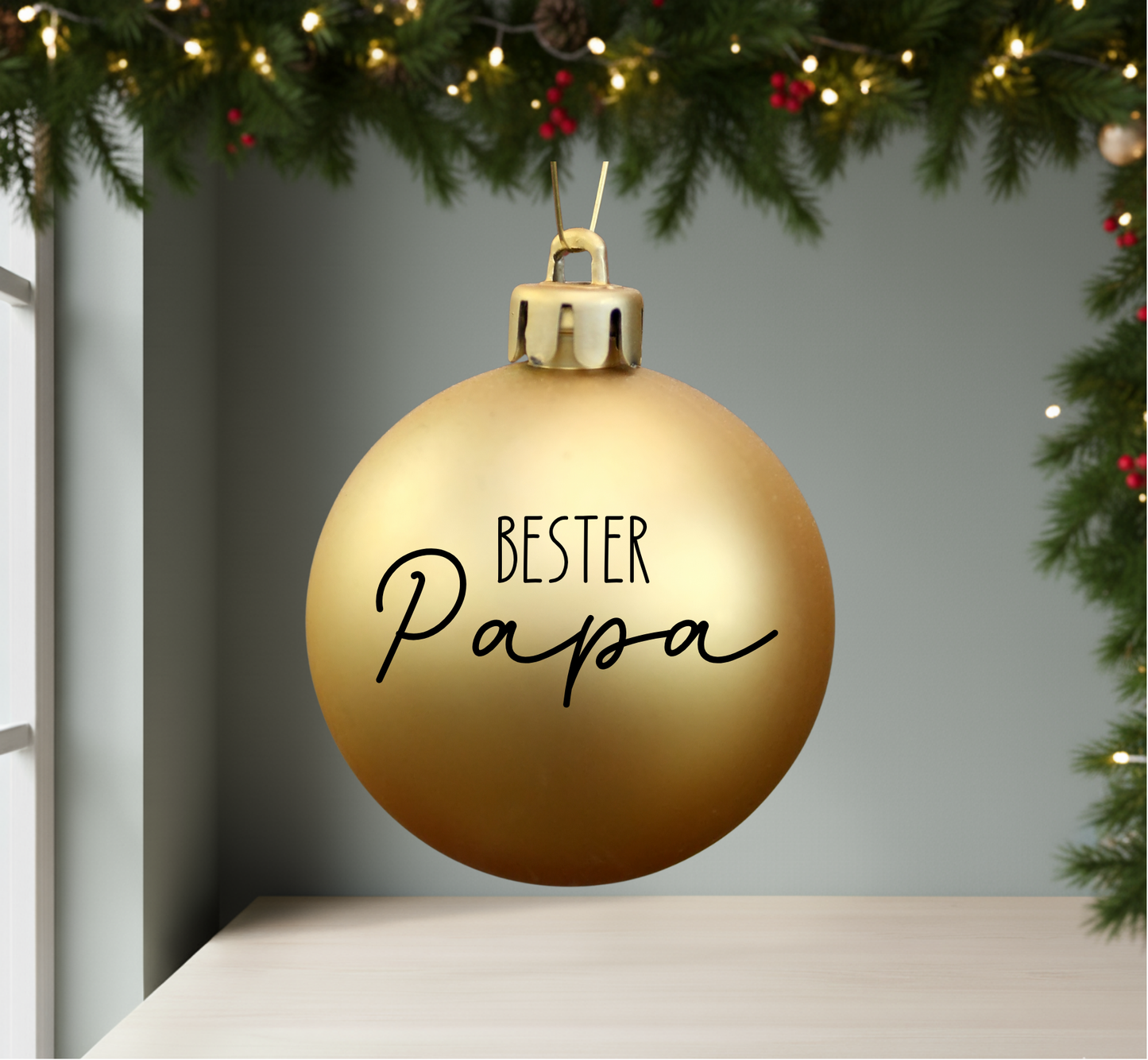 Personalisierte Christbaumkugel „Beste Mama / Bester Papa / Beste Oma“  – Geschenkidee zu Weihnachten