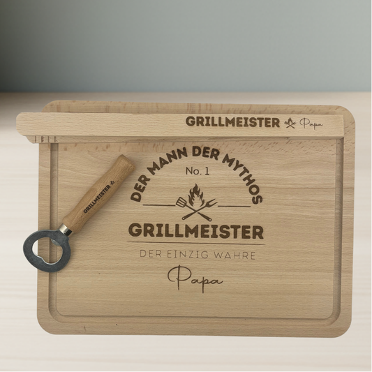 BBQ / Grill Set aus Buchenholz