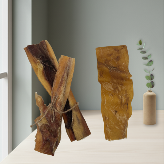 Rinderkopfhaut 20 cm – harter Natur-Kausnack für Hunde