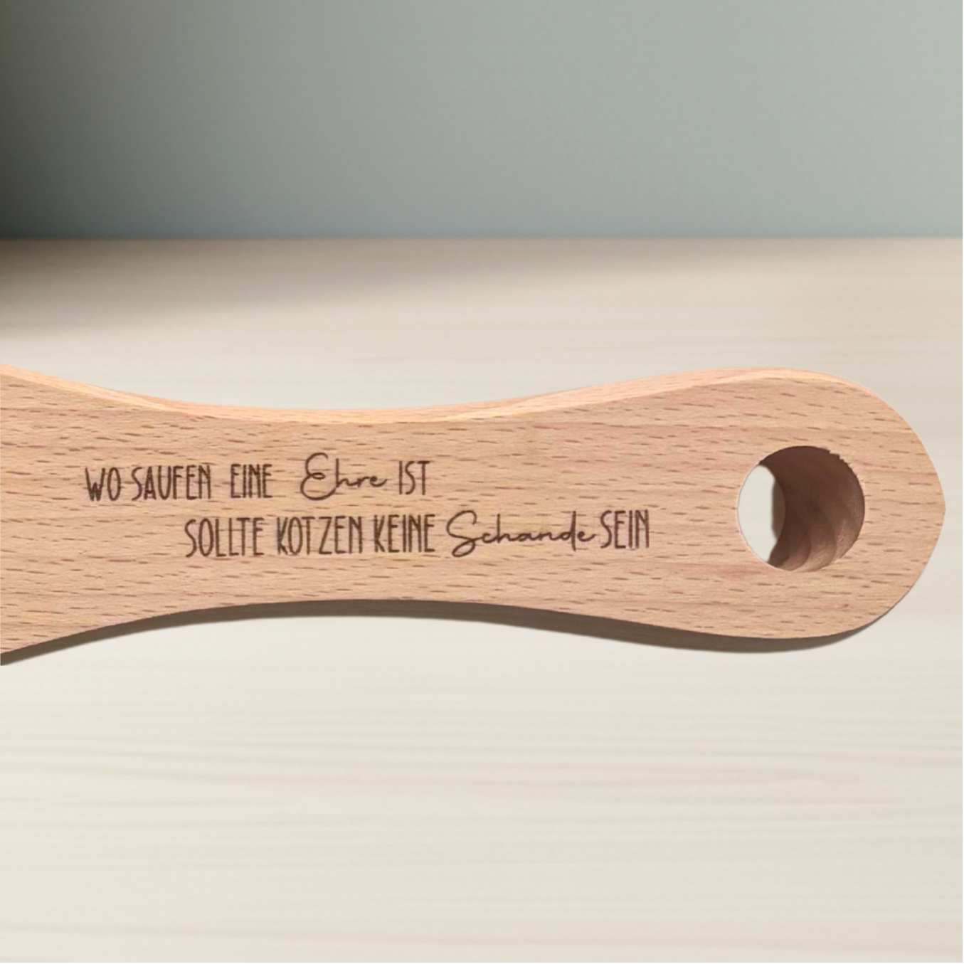 6er Schnapslatte aus Buchenholz