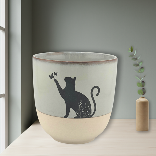 Tasse & Frühstücksbrettchen mit Katzenmotiv 🐱