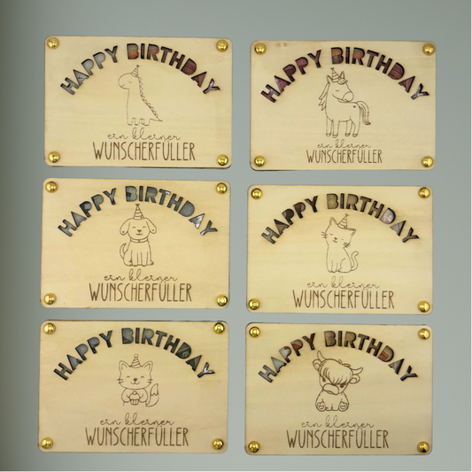 Kinder-Geburtstag Geschenk-Karten | Geldgeschenk & Gutscheinkarten | Personalisiert