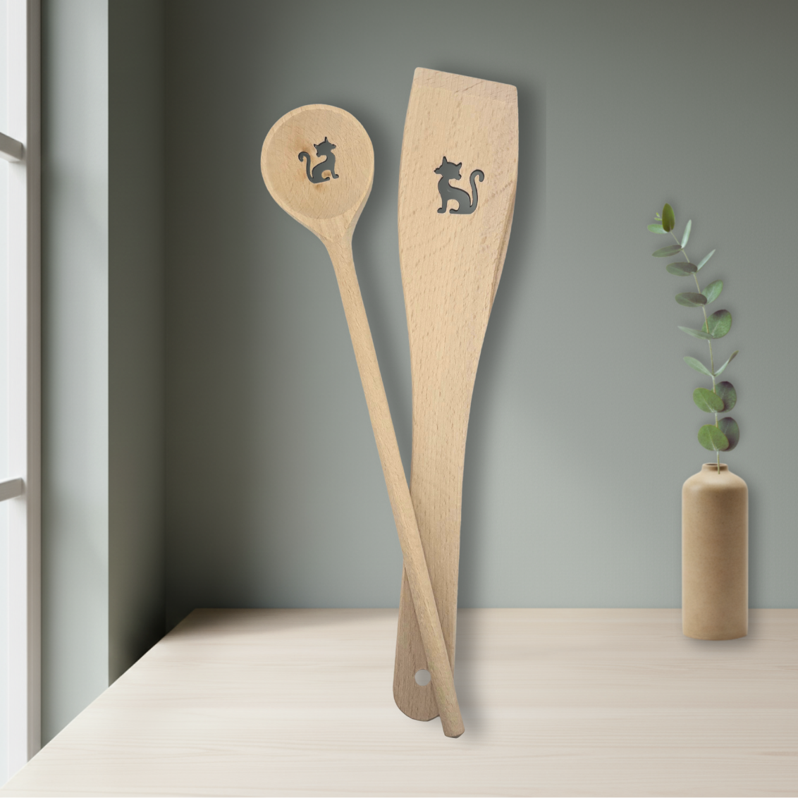 Kochlöffel und Pfannenwender aus Buche