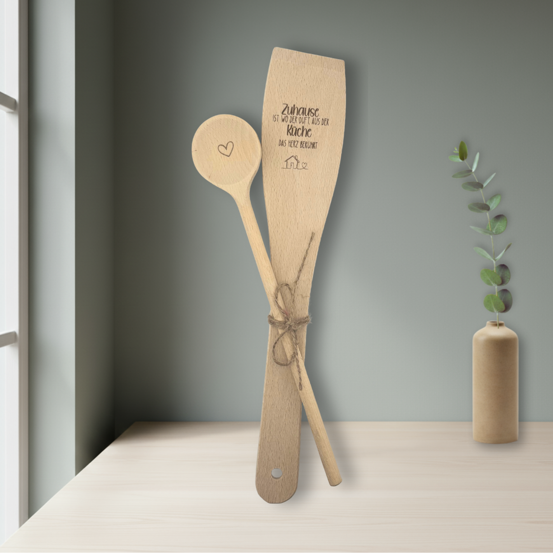 Kochlöffel und Pfannenwender aus Buche
