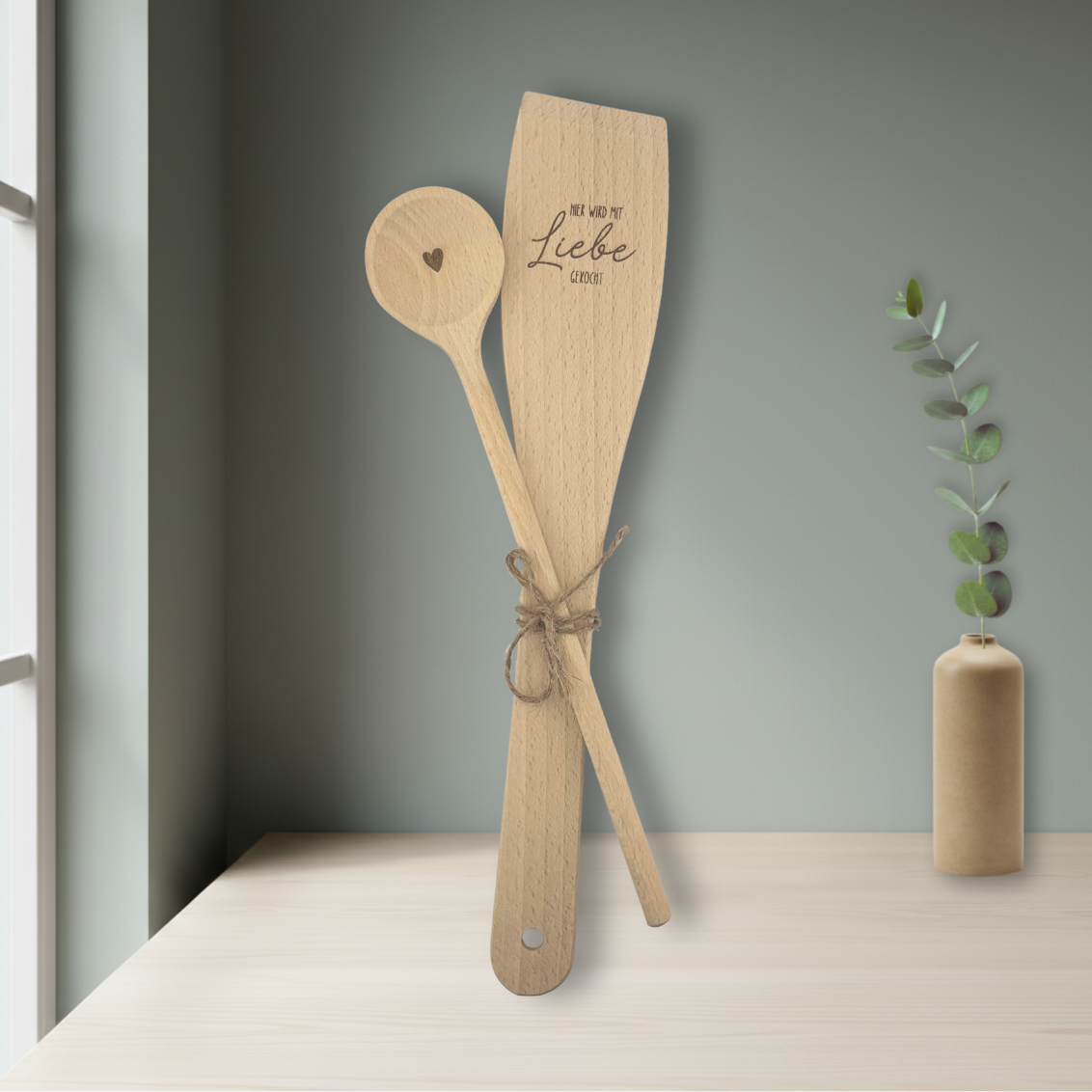 Kochlöffel und Pfannenwender aus Buche