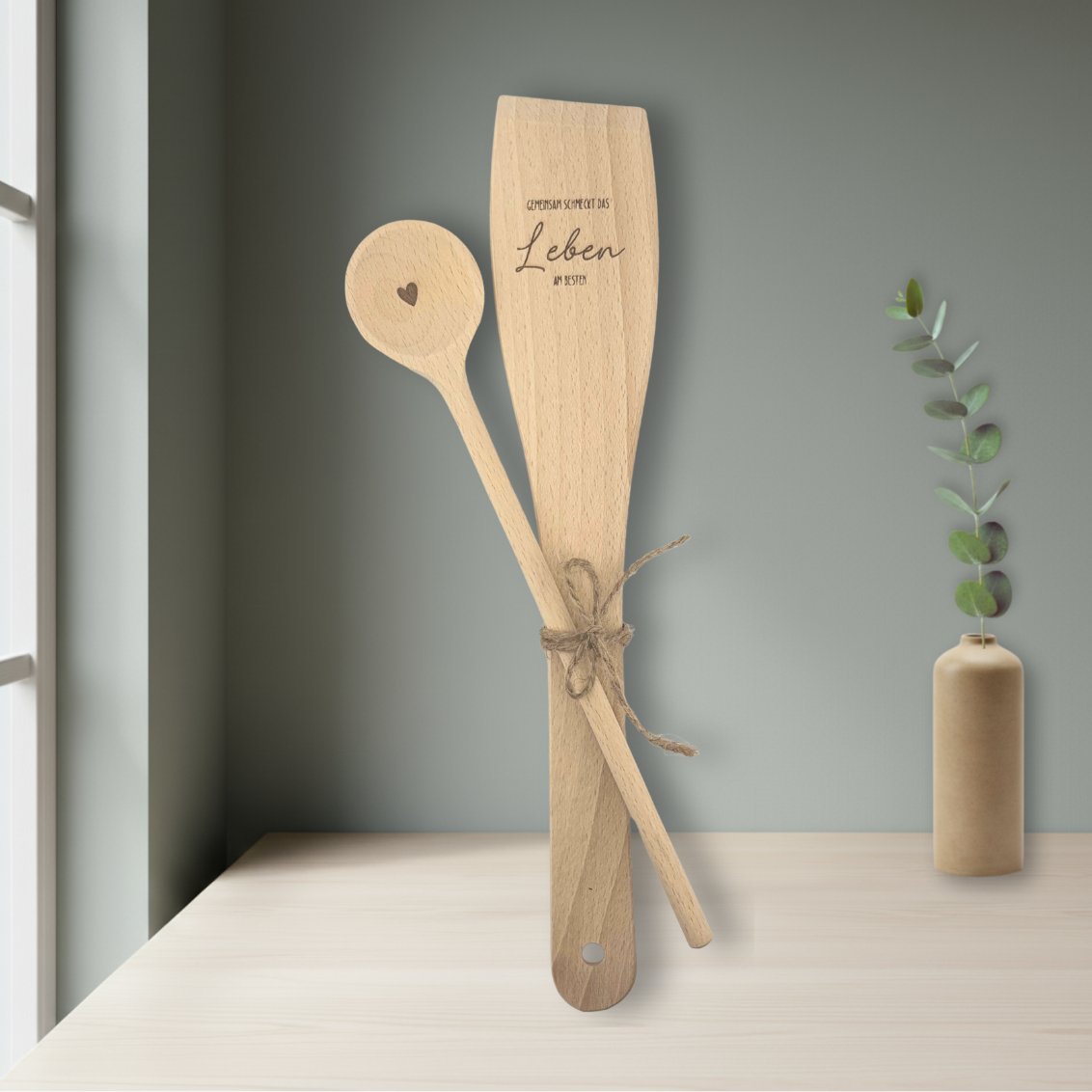 Kochlöffel und Pfannenwender aus Buche